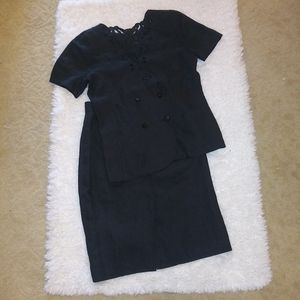 MaxMara Puro Lino Vintage Top And Skirt Set